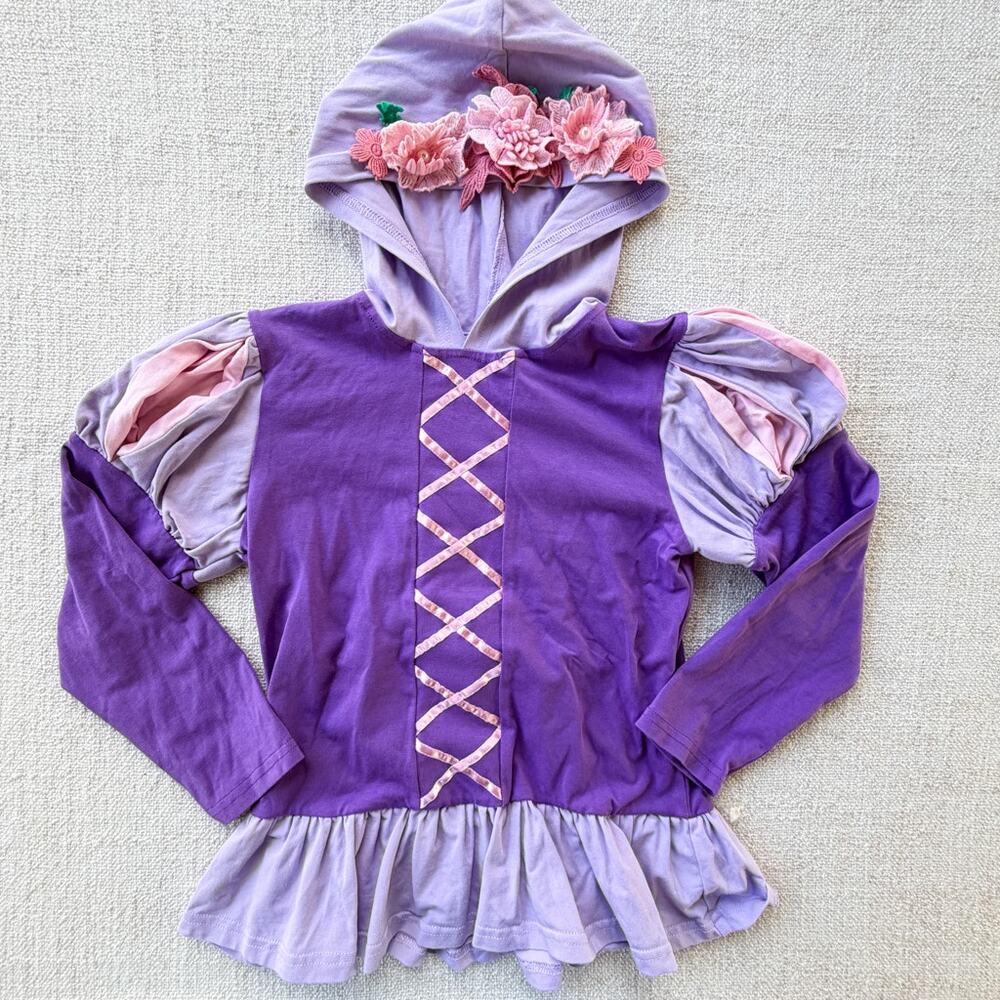Only Little Once Purple Rapunzel Hooded Top VGUC 6/7